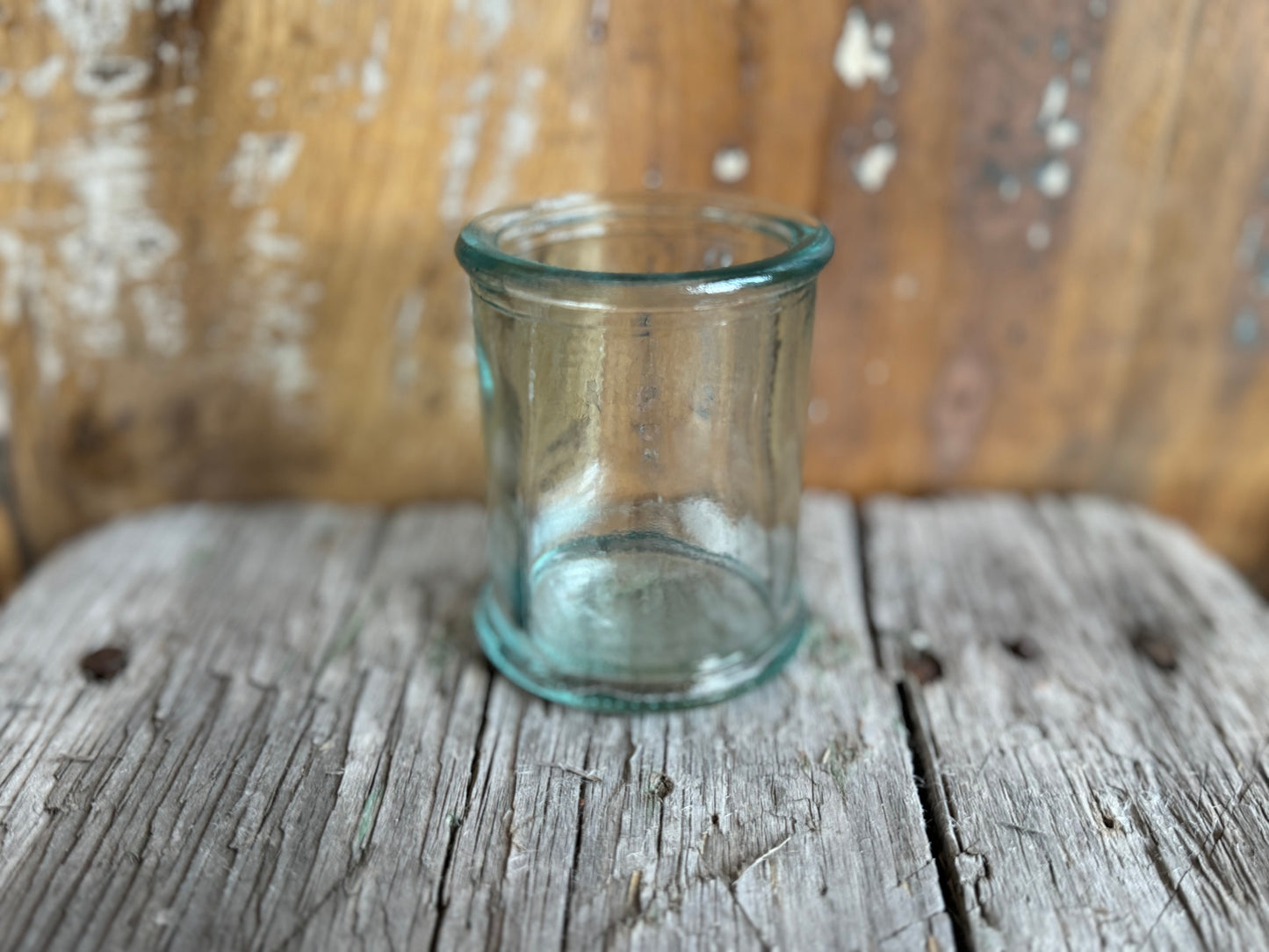 Recycled Spanish Glass Candle Jar